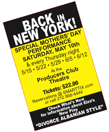 Back in New York. Special Mother's Day performance